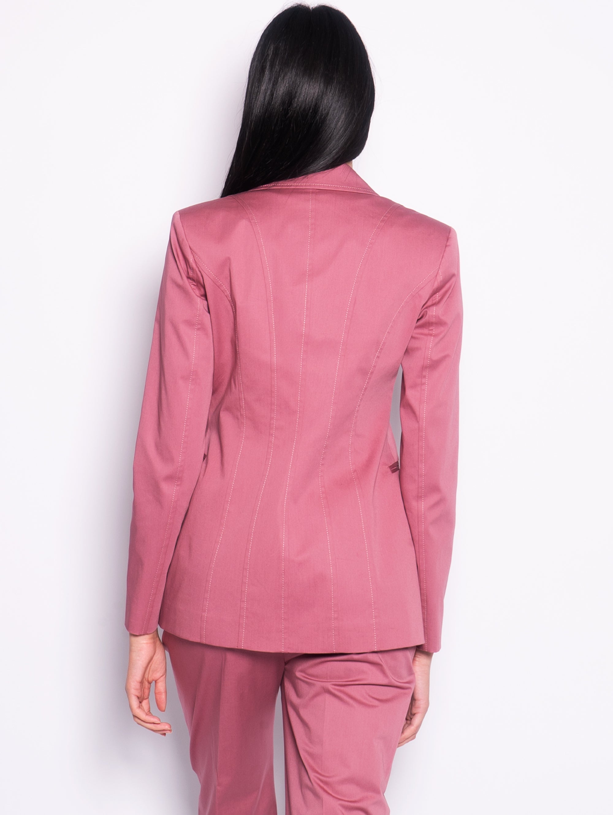 Pink Technical Satin Blazer Jacket