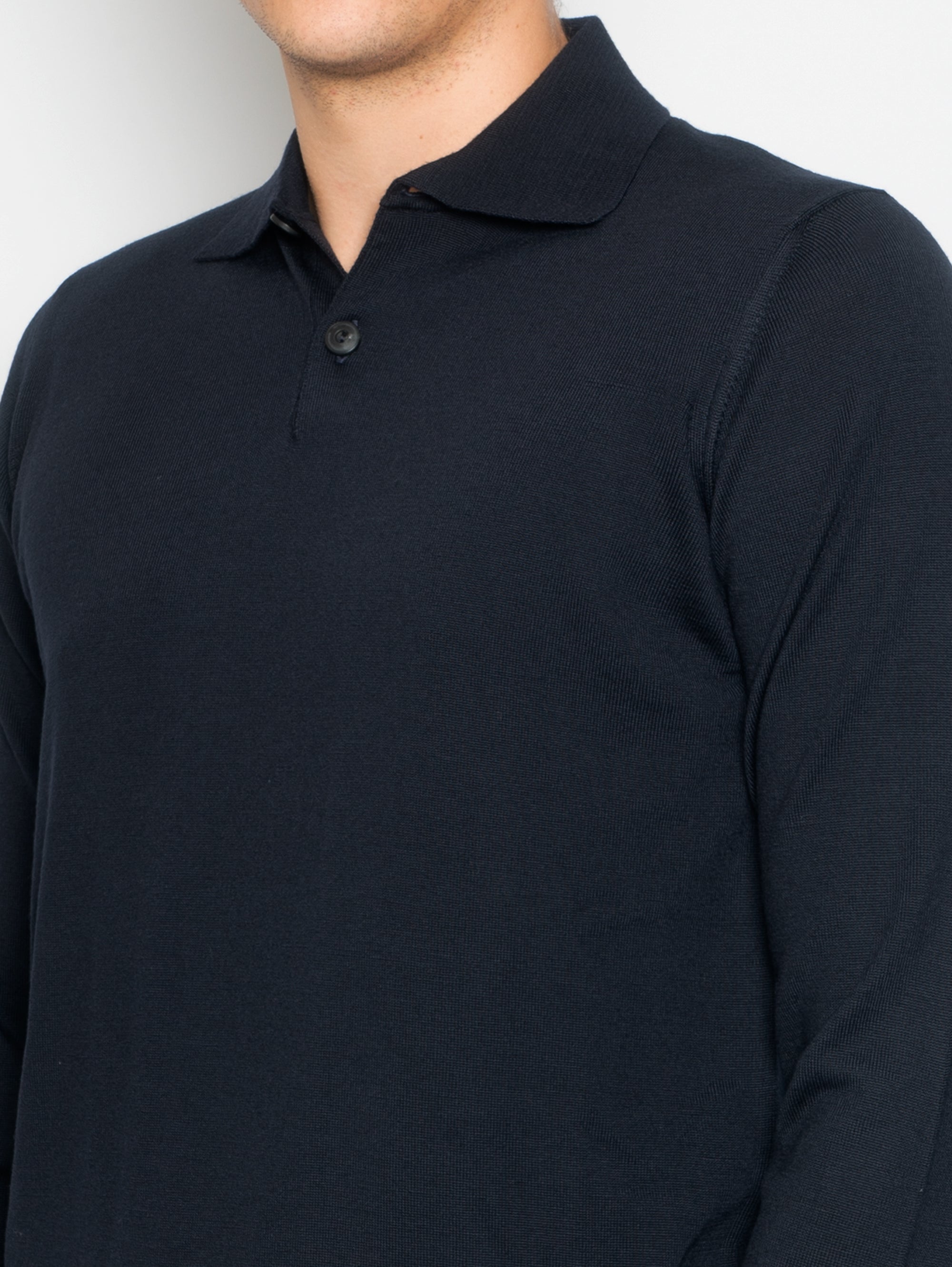 Midnight Blue Two-Button Polo Shirt