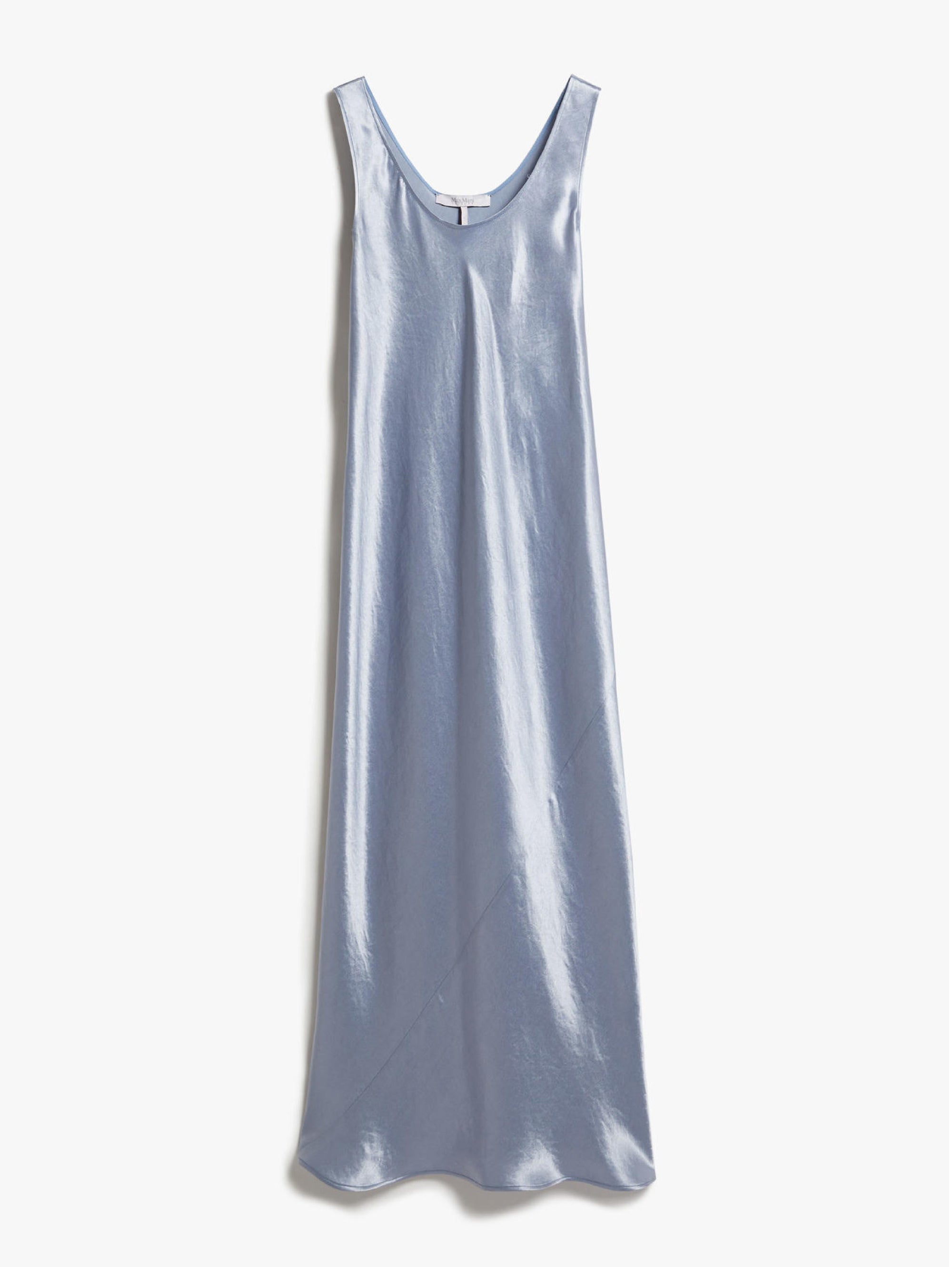 Long dress in powdered acetate satin