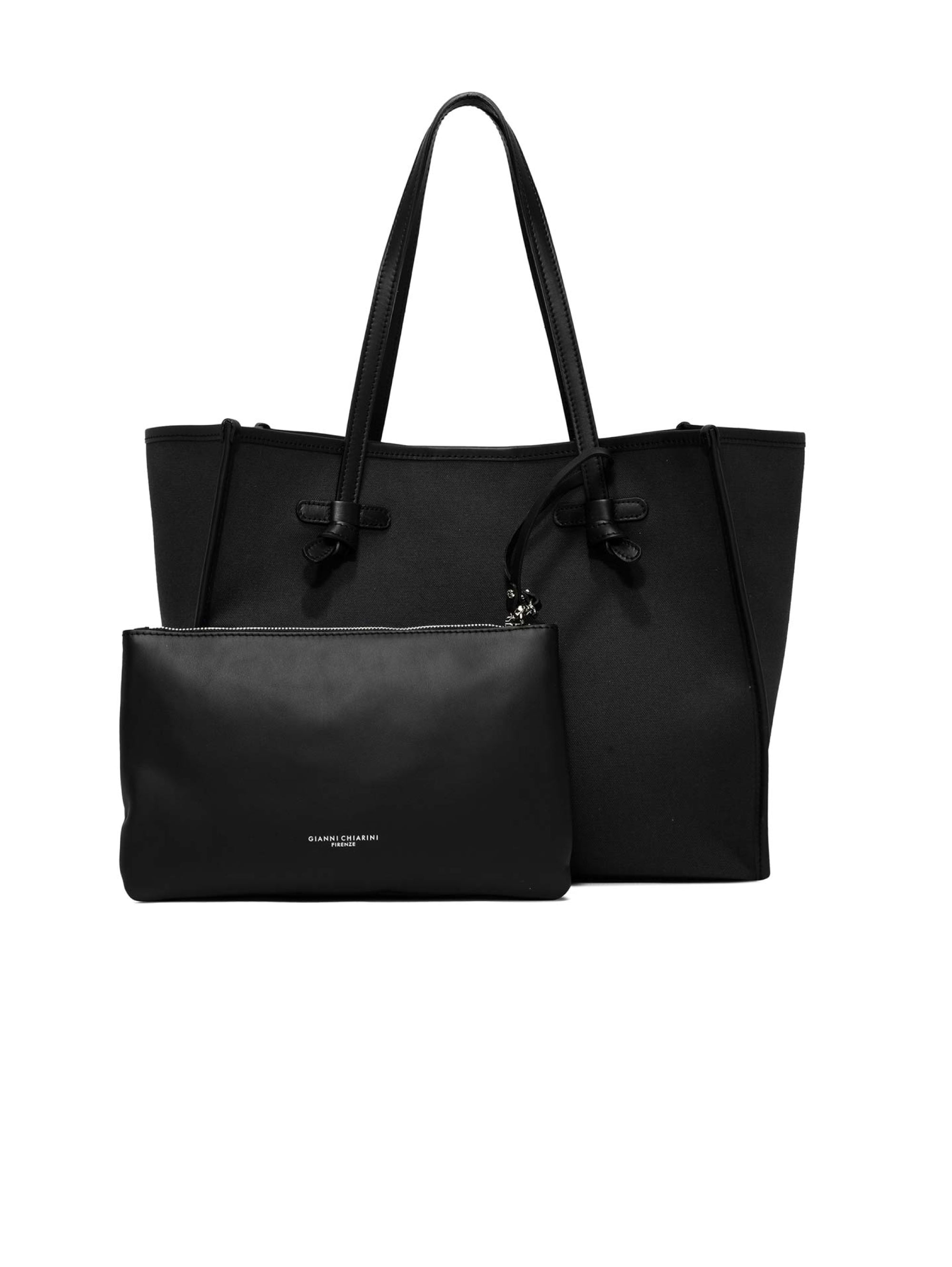 Shoulder Bag in Black/Rope Marcella Fabric