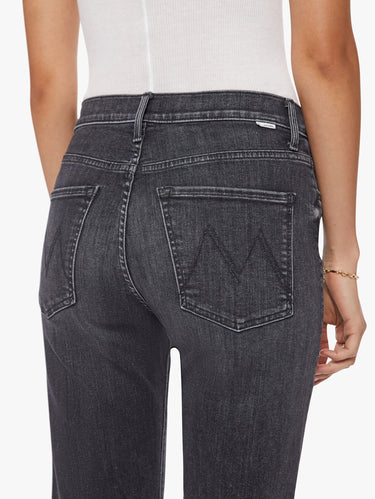 Schwarze Jeans mit mittlerer Taille und Knöchellänge