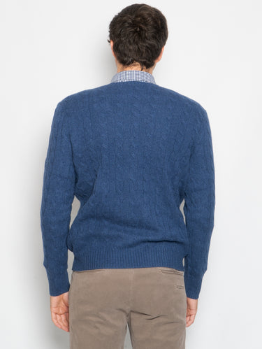 Light Blue Cable Knit Sweater
