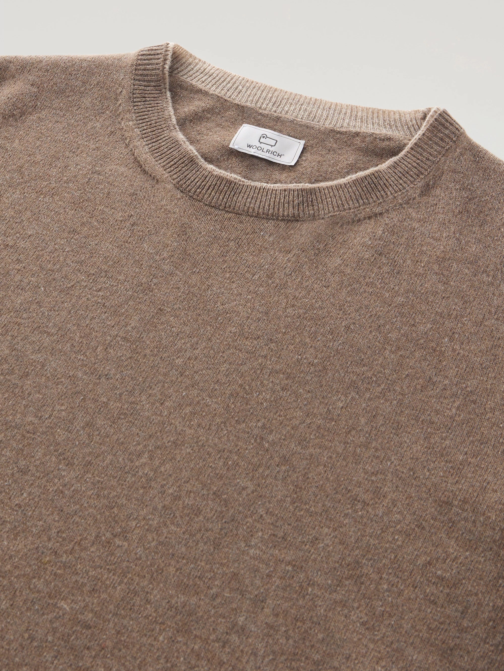 Crewneck sweater in dove-grey merino wool
