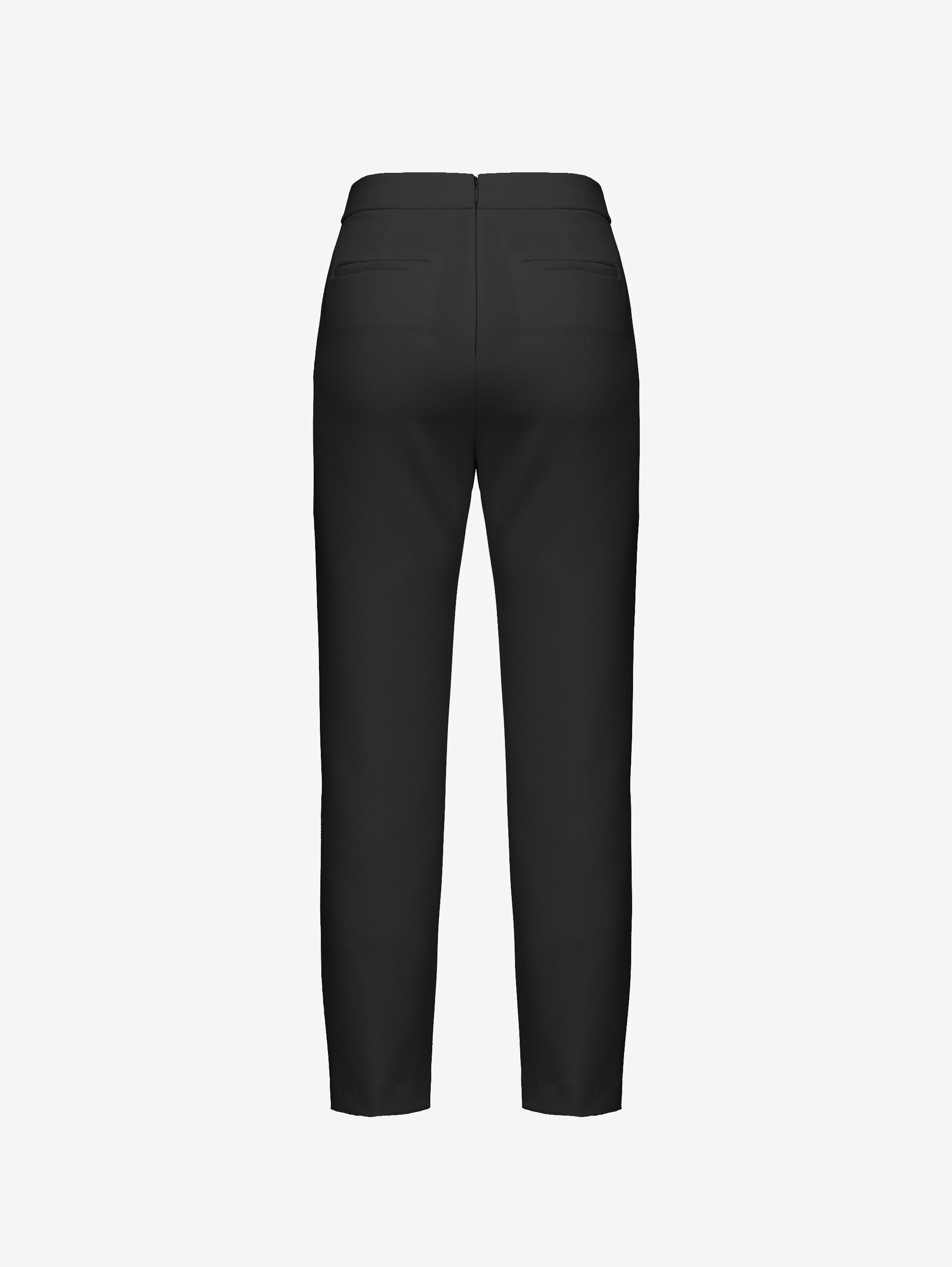 Pantaloni Slim in Crêpe Nero