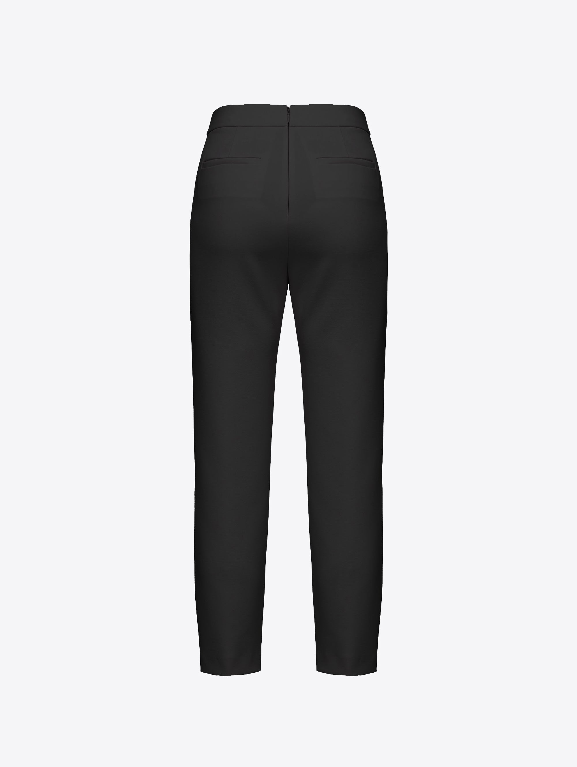 Slim Pants in Black Crêpe