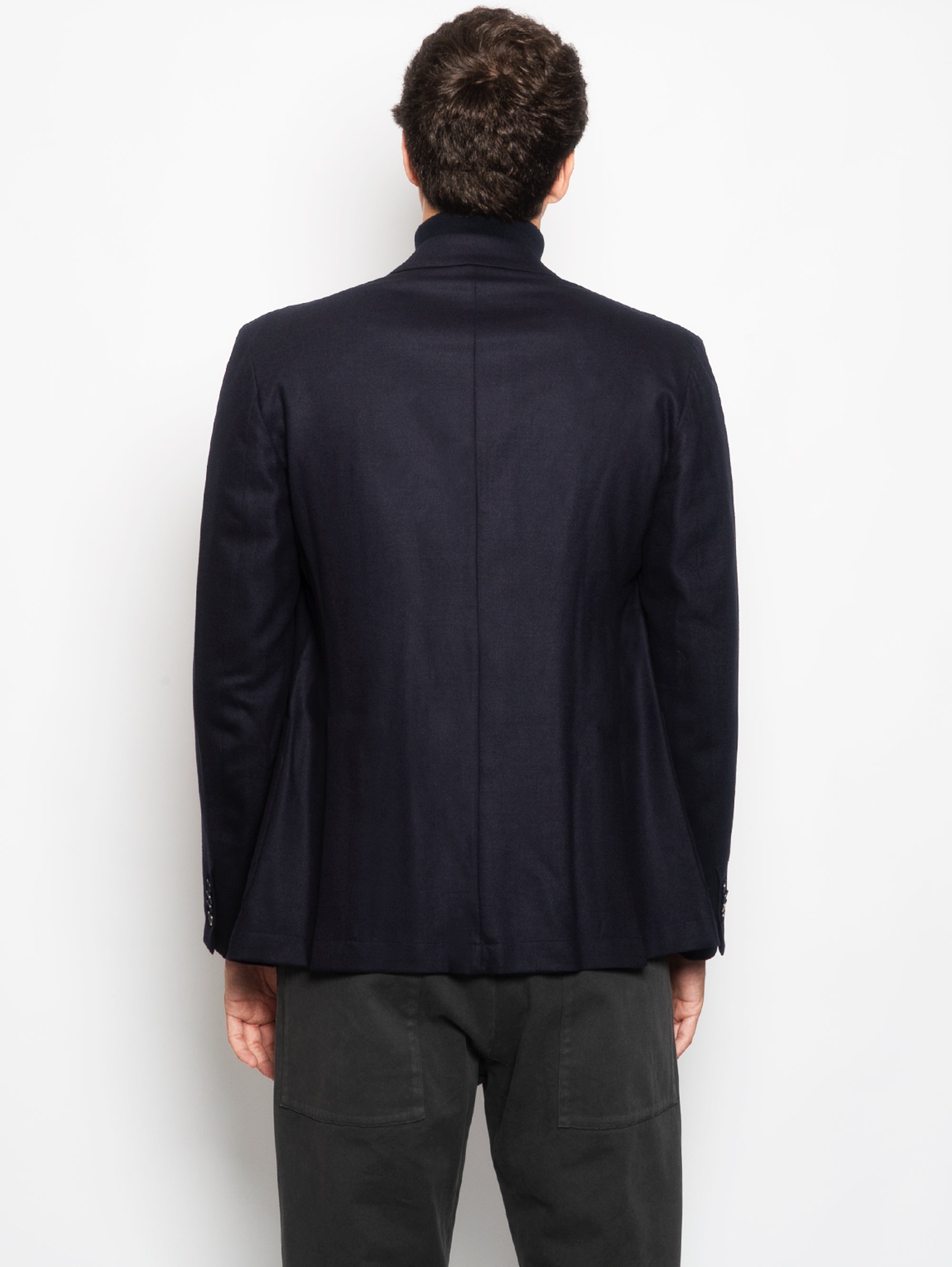 Borgo Jacket in Blue Wool Jersey