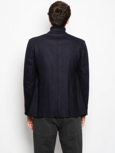 Veste Borgo en jersey de laine bleu