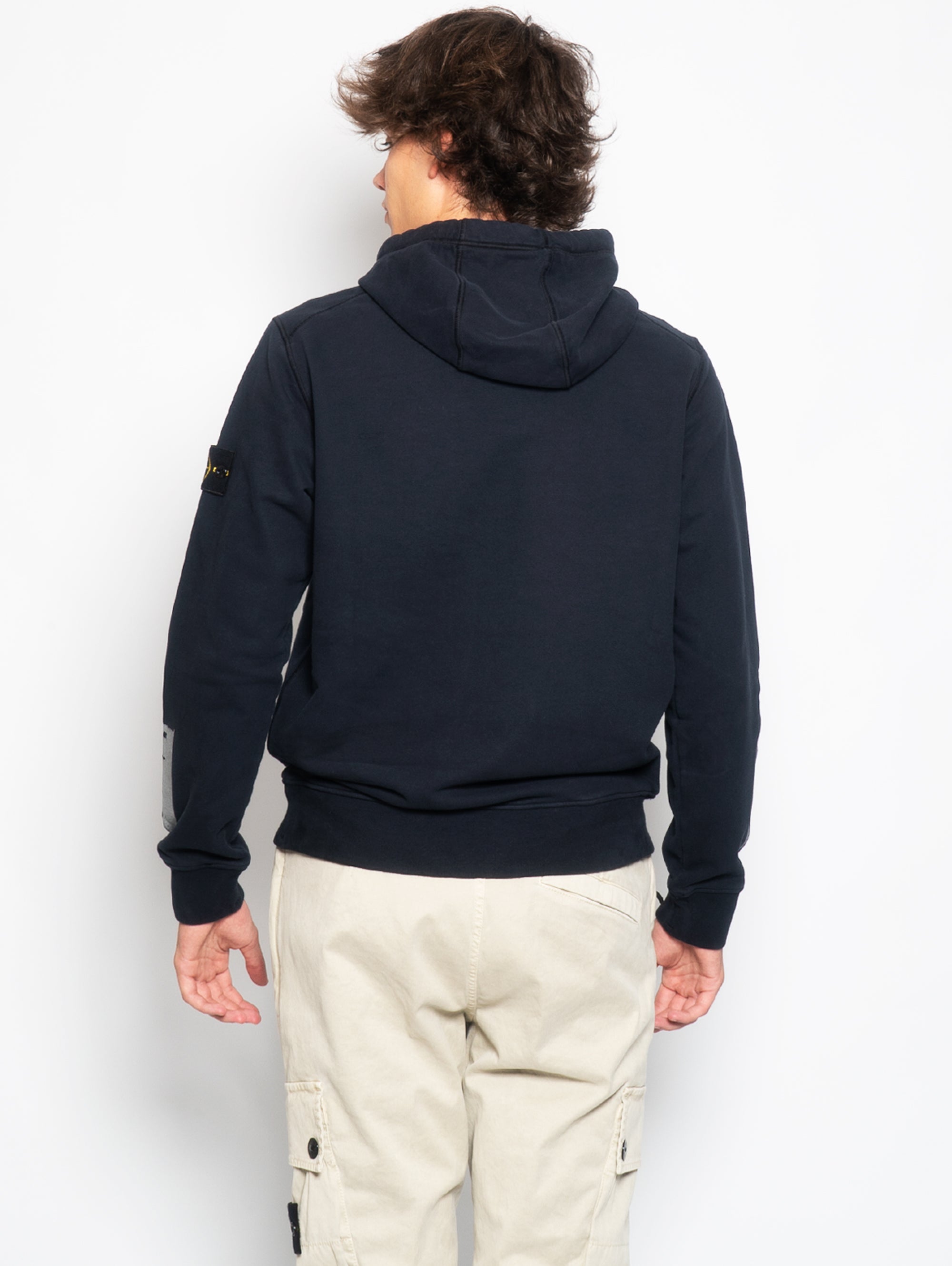 Hooded Sweatshirt with Reflective Blue Details