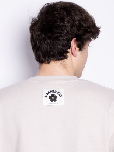 Oversized sweatvest met korte mouwen grijs