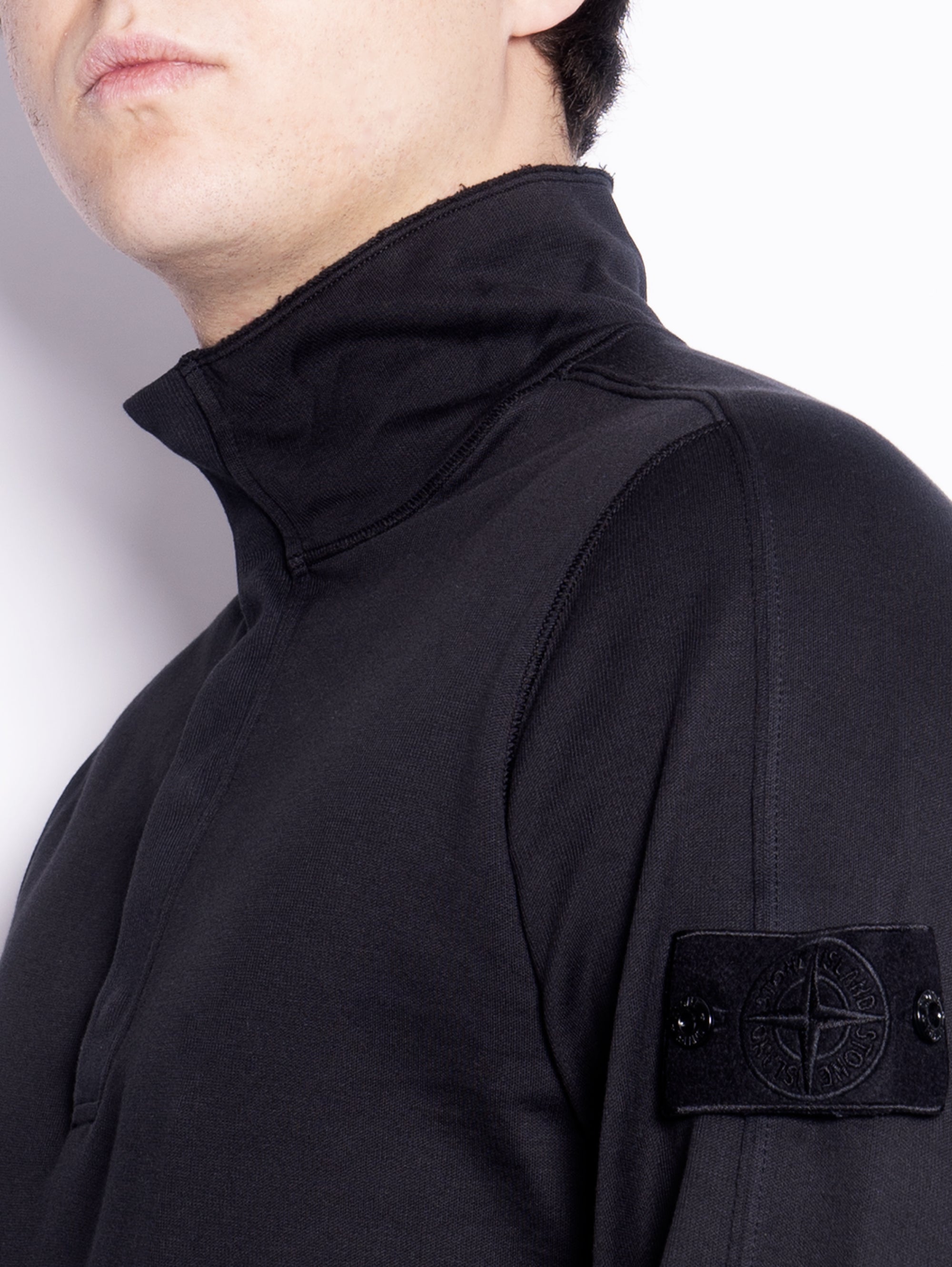 Ghost Polo Sweatshirt Garment Dyed Black
