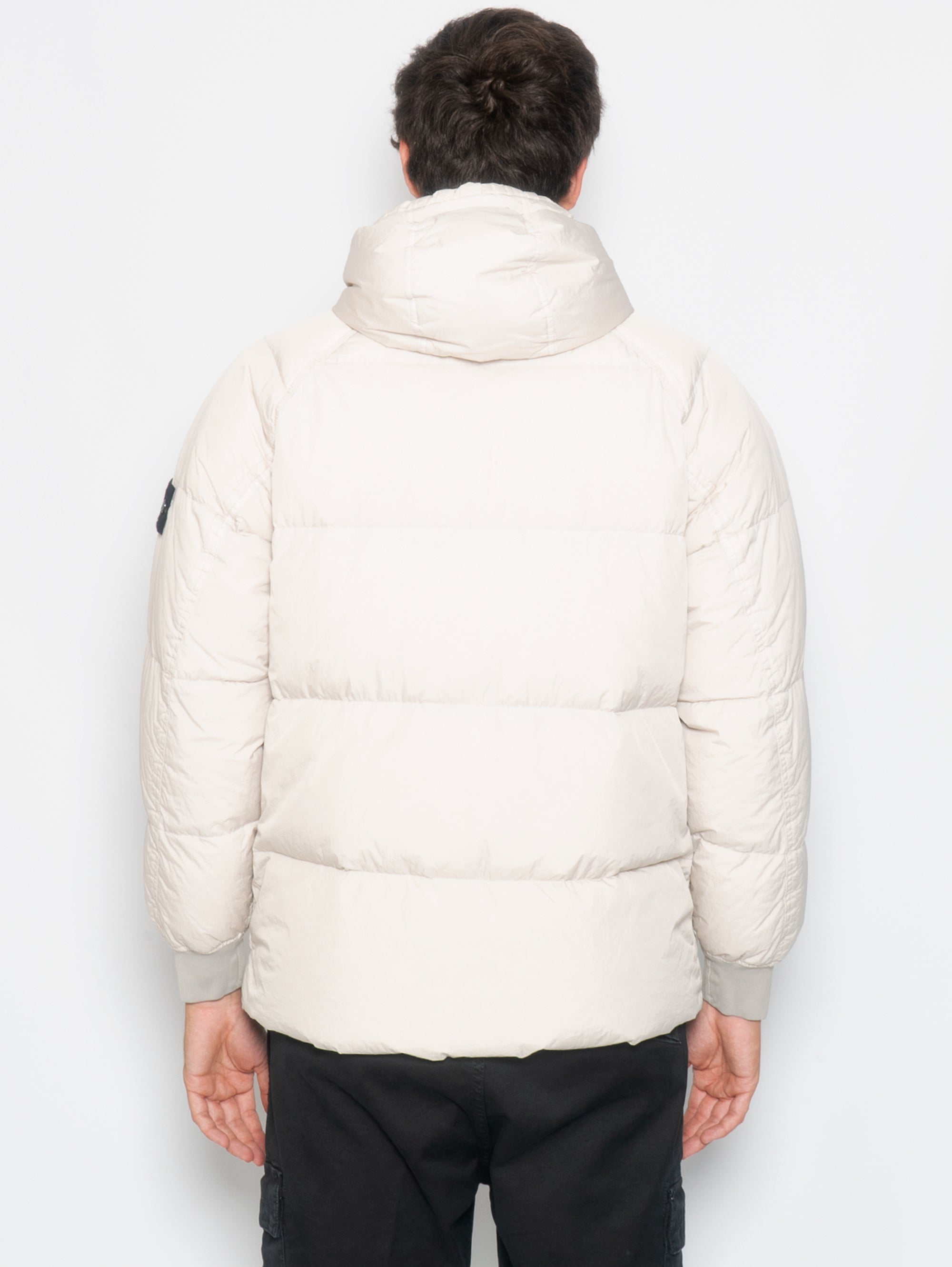 Jacket in Crinkle Reps Nylon and Stucco Feather