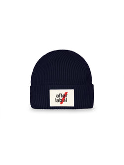 AFTER LABEL-Cappello a Coste con Logo Blu-TRYME Shop