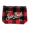 MC2 SAINT BARTH-Pochette Aline a Quadri Rosso/Nero-TRYME Shop