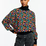 ESSENTIEL ANTWERP-Blusa con Stampa Floreale Nero-TRYME Shop