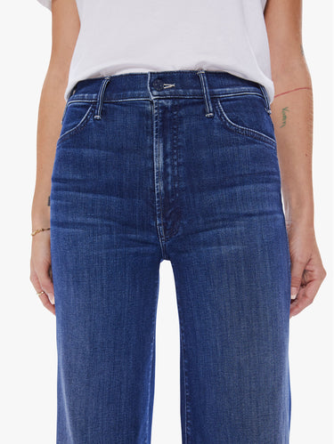 Jeans mit Schlag und hoher Taille in Blau