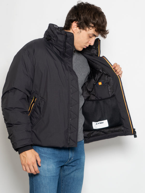 Piumino Ampio in Ripstop Nero
