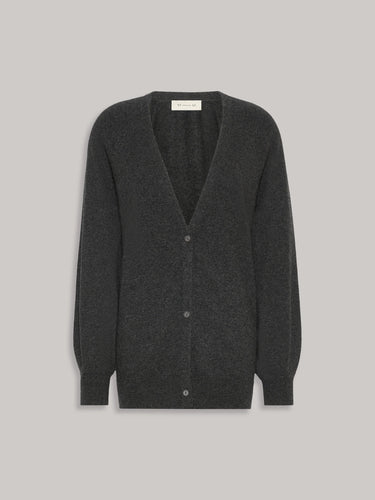Cardigan in Cachemire con Scollo a V Grigio