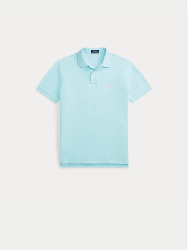 Polo Slim Fit in Cotone Celeste