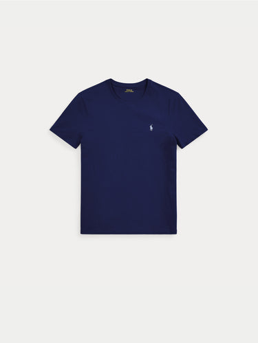 Rundhals-T-Shirt Custom Slim Fit Blau