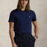 RALPH LAUREN-T-shirt Girocollo Custom Slim Fit Blu-TRYME Shop