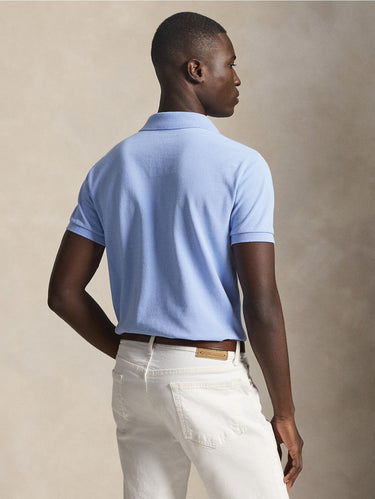 Polo Maniche Corte in Cotone Celeste