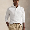 RALPH LAUREN-Polo Manica Lunga Custom Slim Fit Bianca-TRYME Shop