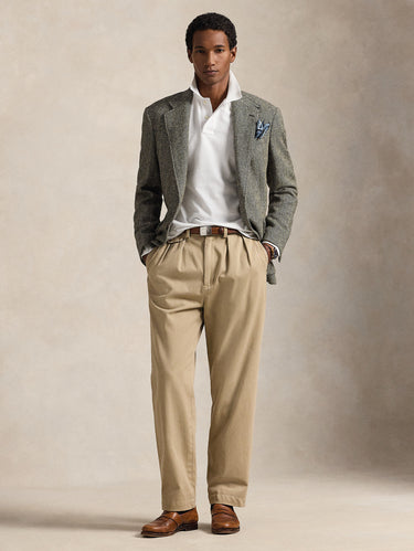 Polo Langarm Custom Slim Fit Weiß