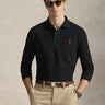 RALPH LAUREN-Polo Manica Lunga Custom Slim Fit Nero-TRYME Shop