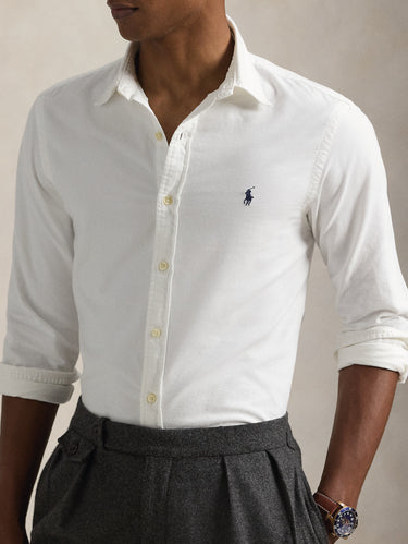 Oxford-Hemd Slim Fit Weiß