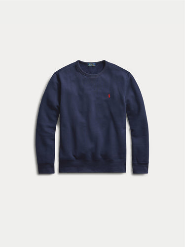 Rundhalsausschnitt Sweatshirt aus Baumwollmischung in Blau