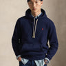 RALPH LAUREN-Felpa con Cappuccio in Misto Cotone Blu Navy-TRYME Shop