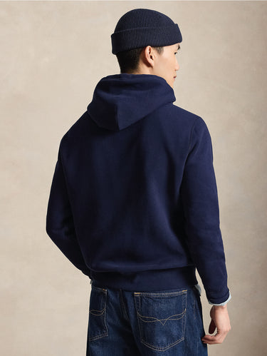 Kapuzensweatshirt aus Baumwollmischung in Navyblau