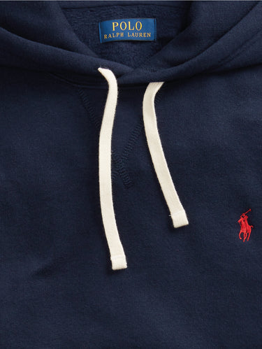 Kapuzensweatshirt aus Baumwollmischung in Navyblau