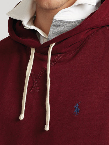 Kapuzensweatshirt aus Baumwollmischung in Bordeaux