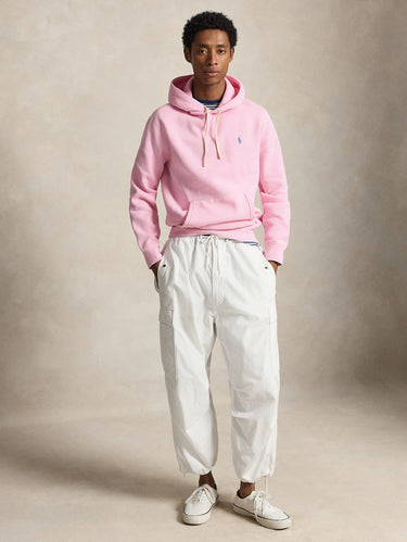 Kapuzensweatshirt aus Baumwollmischung in Rosa
