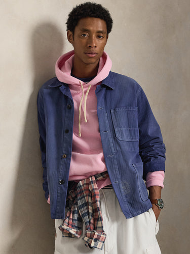 Kapuzensweatshirt aus Baumwollmischung in Rosa