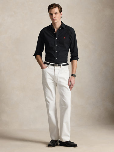 Oxford-Hemd Slim Fit Schwarz