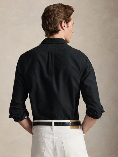 Oxford-Hemd Slim Fit Schwarz