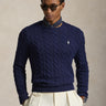 RALPH LAUREN-Maglia in Cotone a Trecce Blu-TRYME Shop