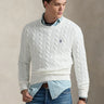 RALPH LAUREN-Maglia in Cotone a Trecce Bianco-TRYME Shop