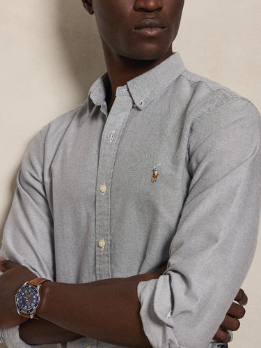 Camicia Oxford Slim Fit Grigio