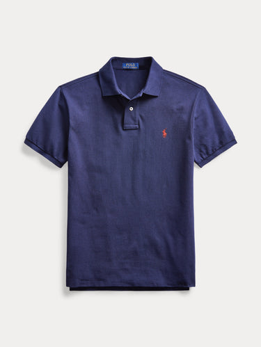 Blue Slim Fit Cotton Piqué Polo
