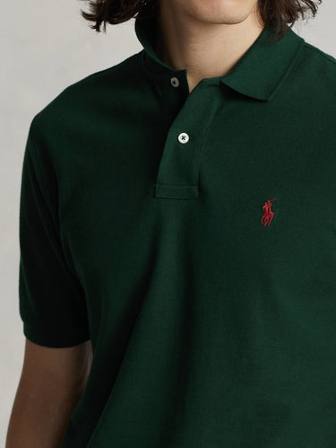 Polo en coton piqué vert college