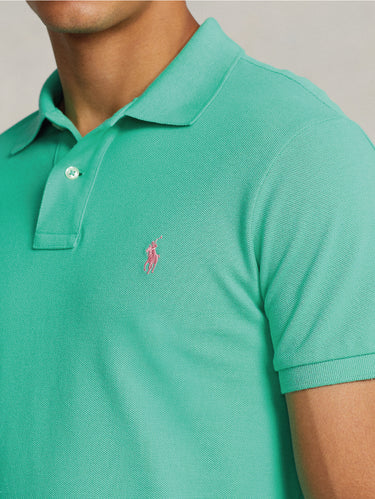 Polo aus Baumwoll-Piqué Slim Fit in Grün