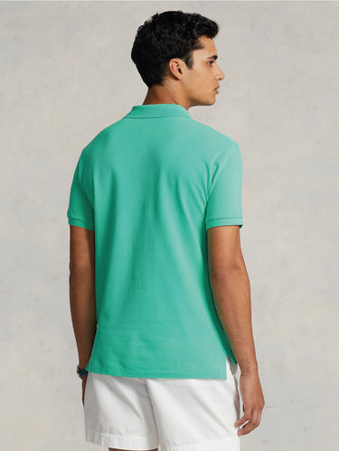 Polo aus Baumwoll-Piqué Slim Fit in Grün