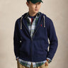 RALPH LAUREN-Felpa Full Zip in Misto Cotone Navy-TRYME Shop