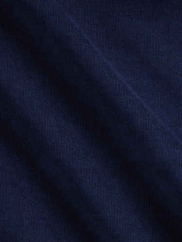 Camicia in Velluto a Coste Custom Fit Blu