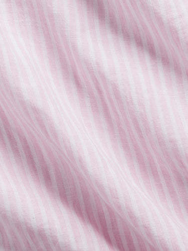 Leinenhemd mit rosa-weißen Streifen