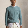 RALPH LAUREN-Maglia Girocollo in Misto Cashmere Turchese-TRYME Shop