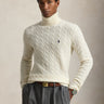 RALPH LAUREN-Maglia Collo Alto a Trecce Crema-TRYME Shop
